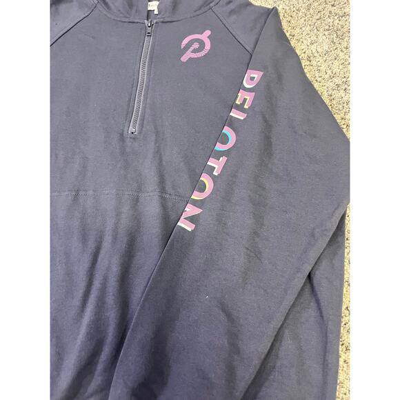 Peloton “Make Your Mark” Quarter Zip Pullover Hoodie, Women’s M, Gray/Purple - Picture 4 of 11
